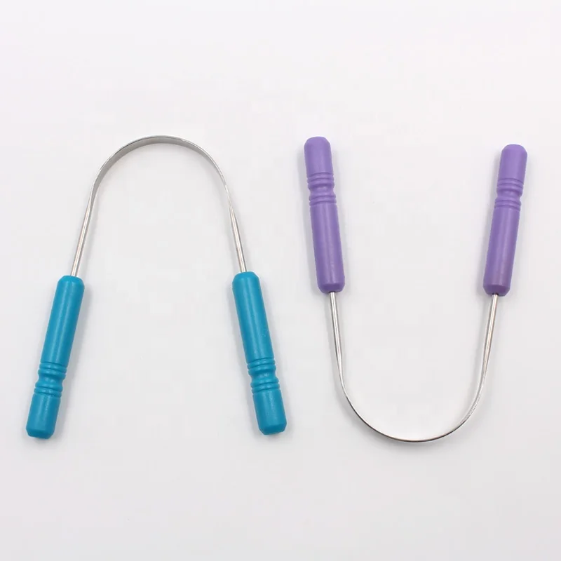 Daily used personalized stainless steel tongue scraper for adult
