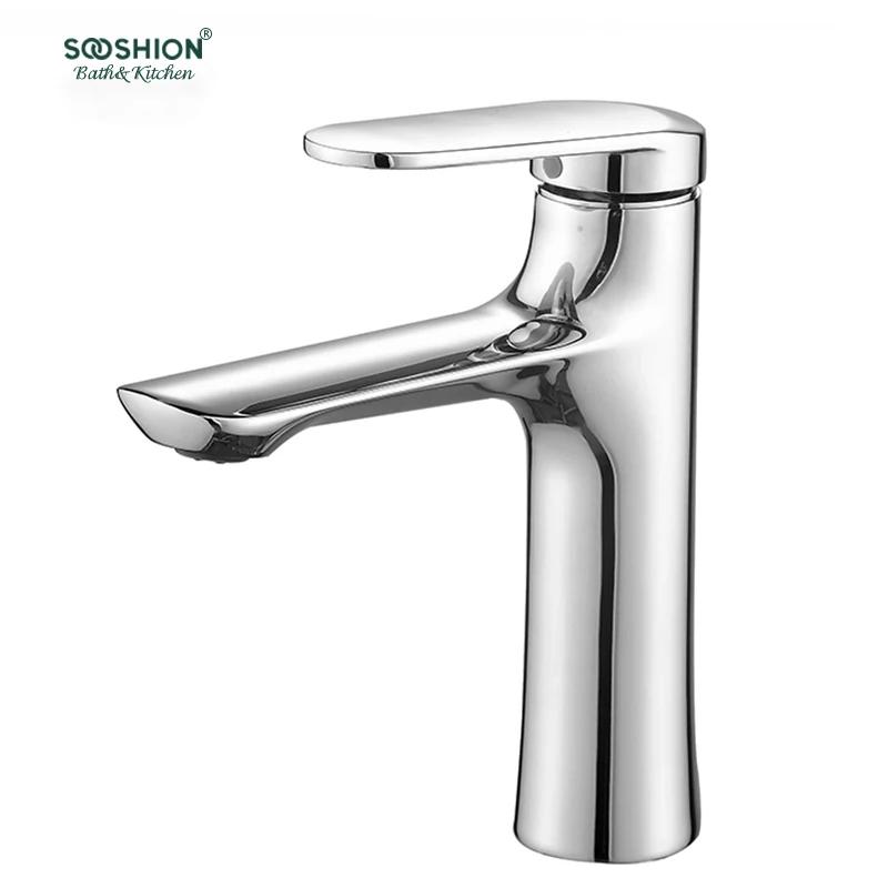 Factory Price Deck Mounted Zinc Body Wash Basin Faucet Bathroom Single Lever Basin Mixer