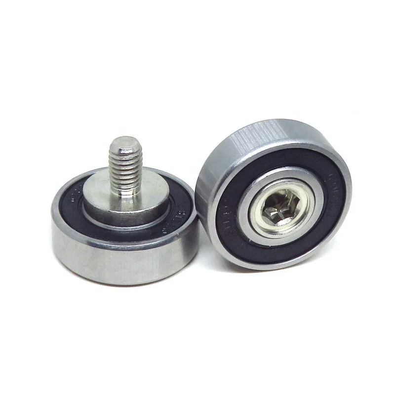 608 ZZ 608 RS Bearing Wheel 17mm 22mm OD M6 M8 Pulley Wheel External  Stainless Steel Shaft Bearing with Screw