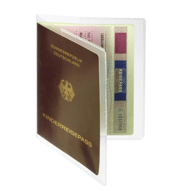 Clear PVC Plastic Waterproof Business Card Holder Transparent Travel Passport Credit Card Holder