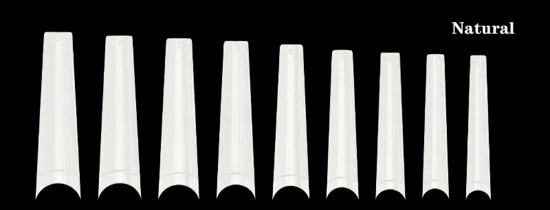 550 PCS 10 sizes 3XL Non C French Coffin Ballerina Nail Tips Acrylic Nails Artificial Half False Flake Nail Tips