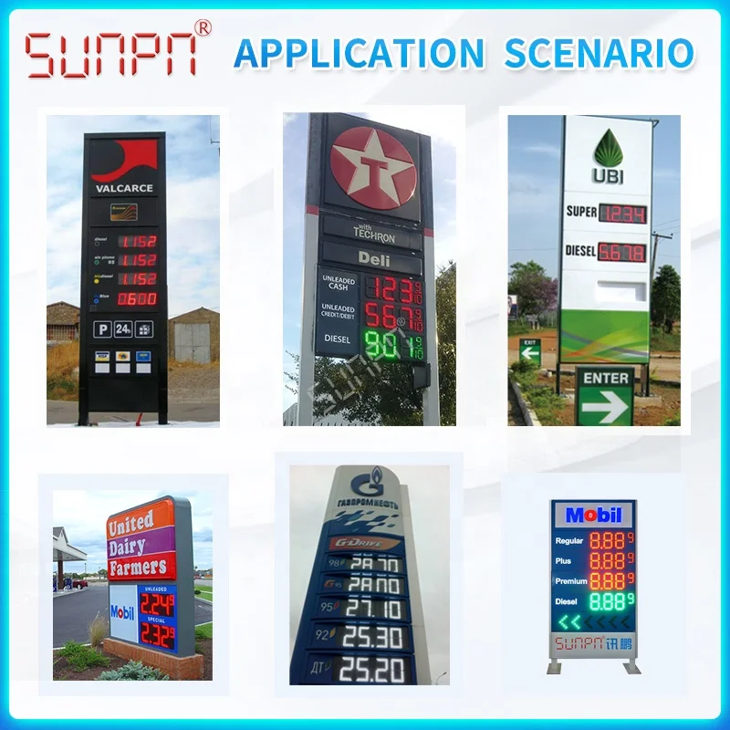 digital led gas price display outdoor sign petrol gas station screen xxx vxxx