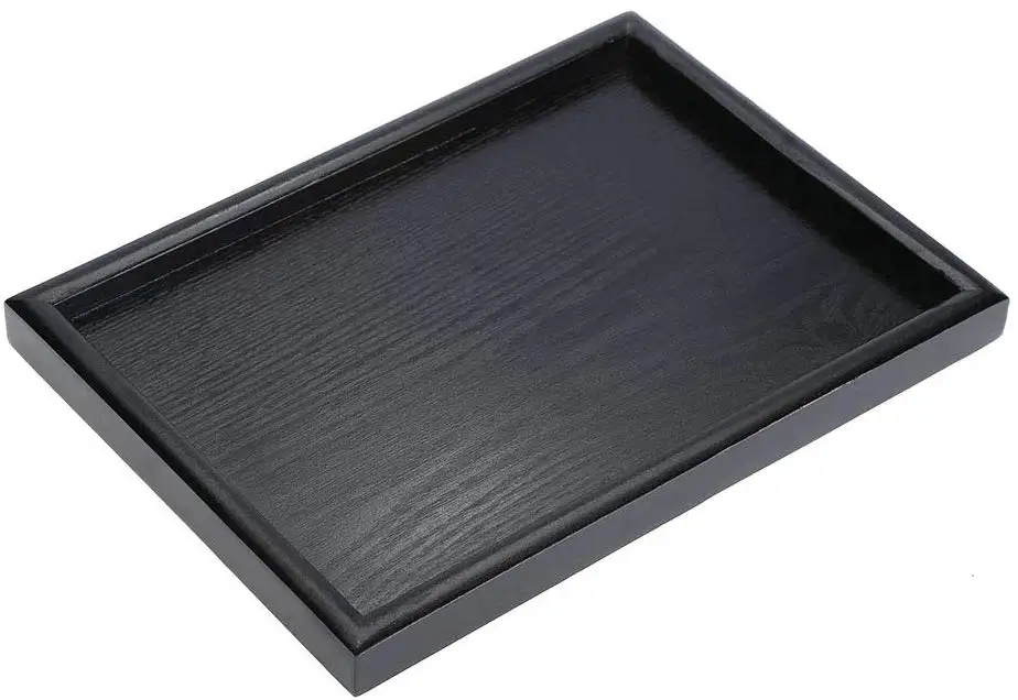 Country Rustic Wood Lacquerware Nesting Breakfast Food On Bed Serving Ottoman Trays For Tea Hotel Coffee Fruit Snack IBEI