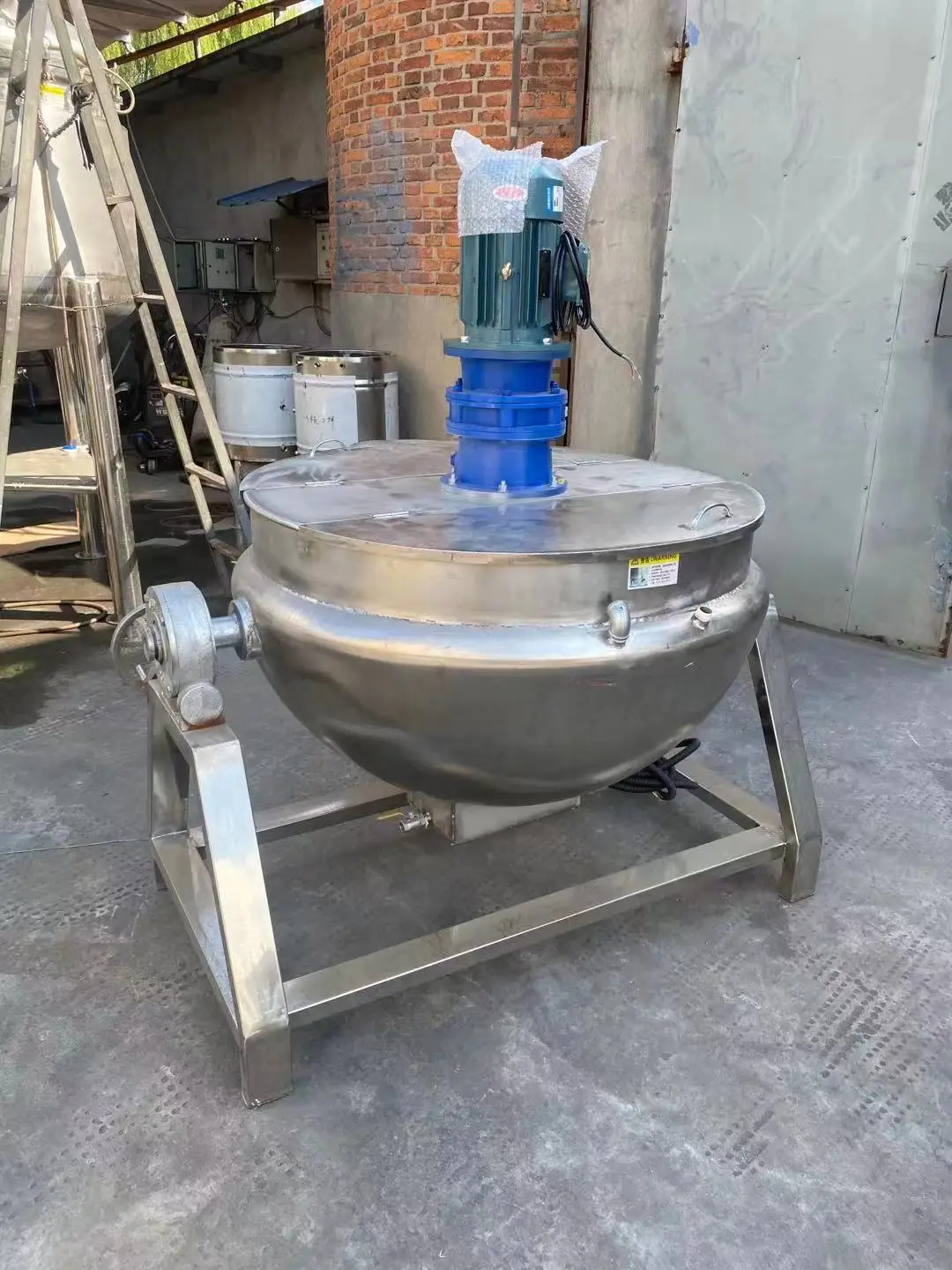 Top quality food mixer heated steam jacketed kettle cooking pot