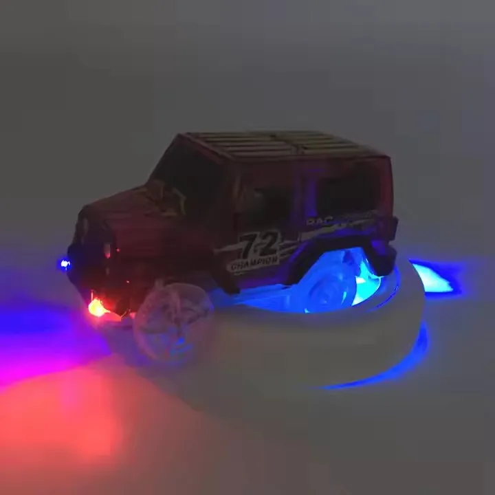 Hot Sale Children Toys Slot Toy Car Glowing Light Electric Rail Car Plastic Track Car Toys