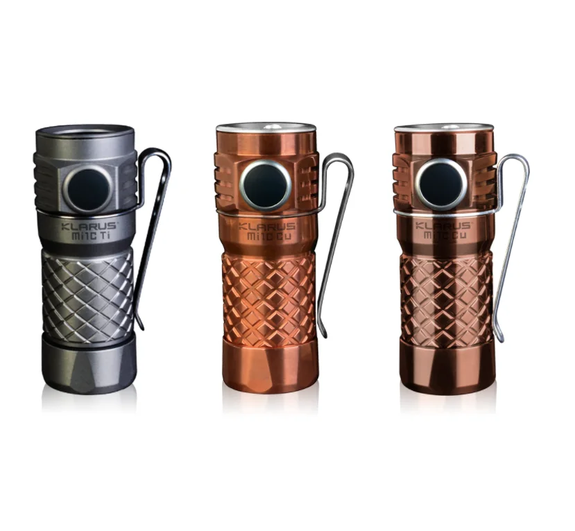 Klarus Mi1C Ti / Mi1C Cu mini Flashlight update of MI7 600 Lumens Included a Micro-USB charging 16340 battery