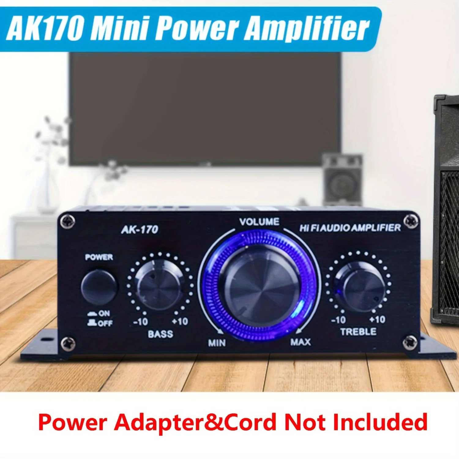 Hi-Fi усилитель мощности автомобильный домашний кинотеатр цифровой мощный аудио для динамика тройной бас-контроль FM USB 400 Вт