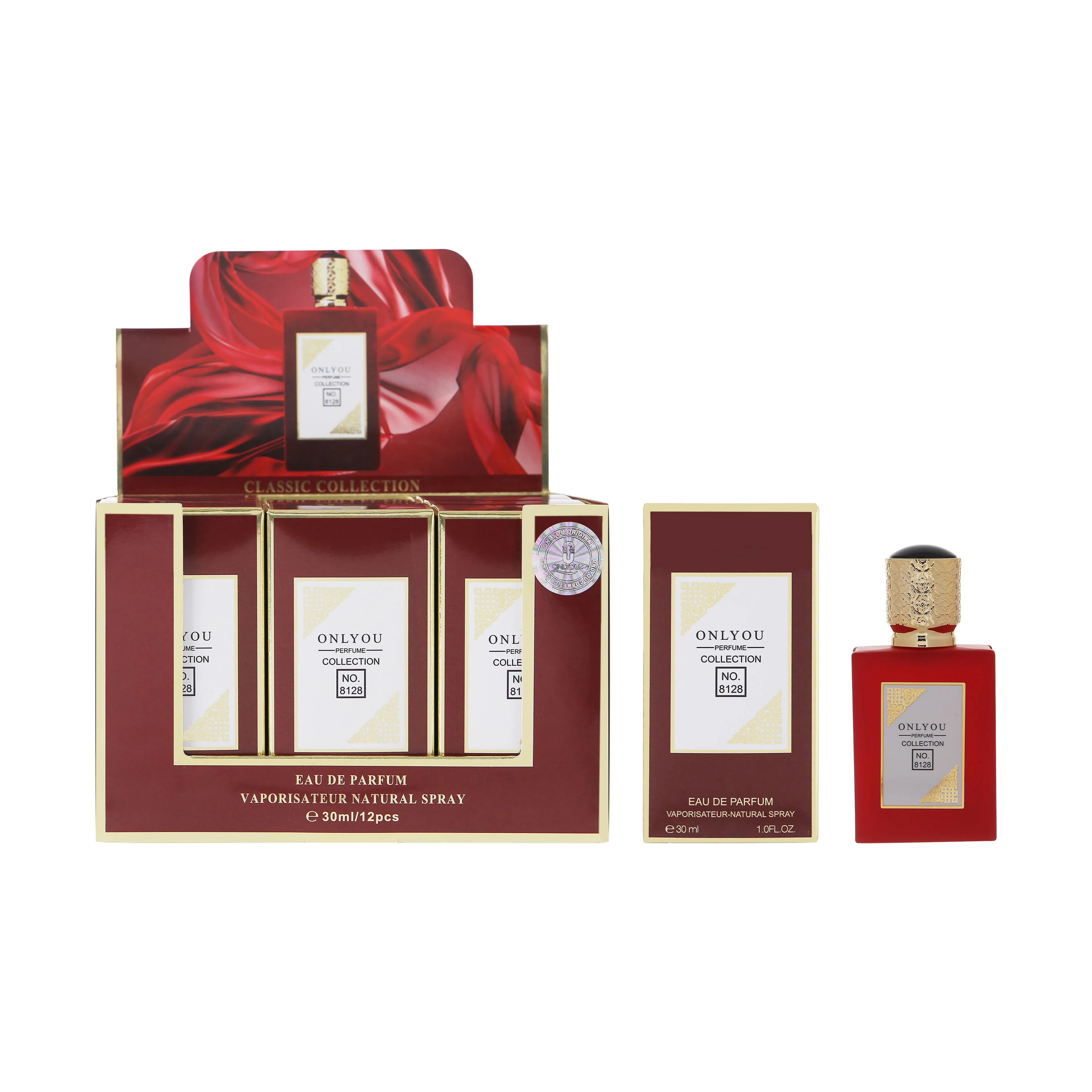 OLU830-122 30ml onlyou collection 12pcs display box mini eau de parfum vaporisateur natural spray rose fragrance for woman
