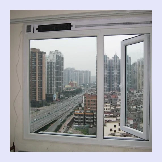 Exterior balcony panoramic glass Windows Classic white upvc low noise sliding Windows