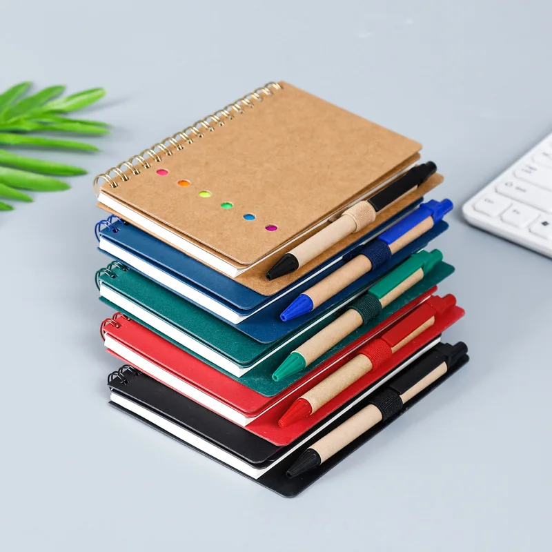 wholesale custom mini   eco friendly  kraft planners and coil  notebooks