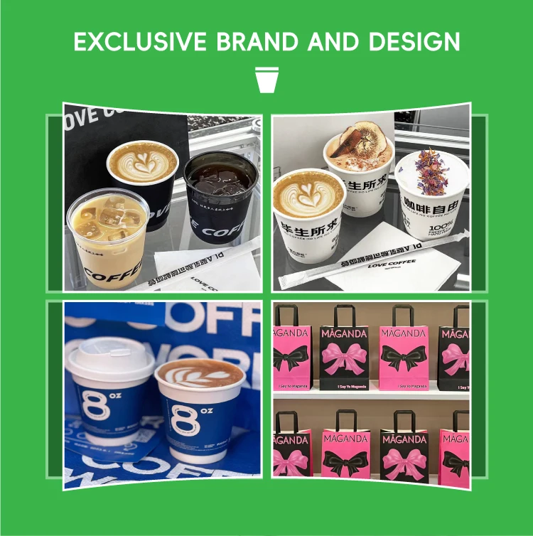 Limonpack Customized Biodegradable New Design Disposable Embossing Double Wall 10oz Coffee Paper Cup