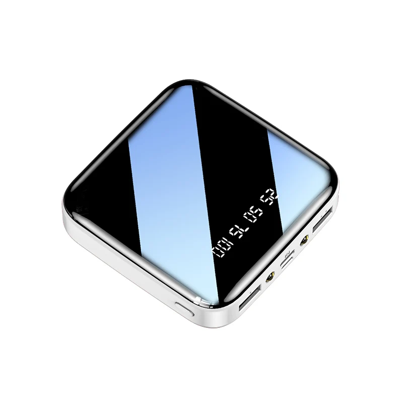 2022 Ready to Ship Mini Portable Mirror Powerbanks 10000mah Power Banks Mobile Charger 20000mah Bank With LED