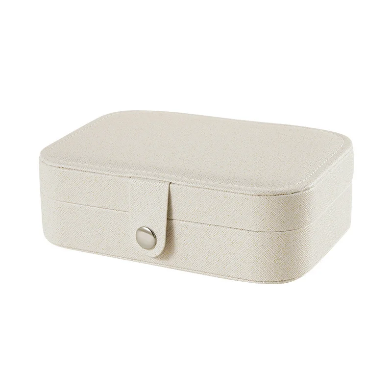 Luxury Pink Large Capacity Dust Proof Organizer Leather Jewelry Storage Box