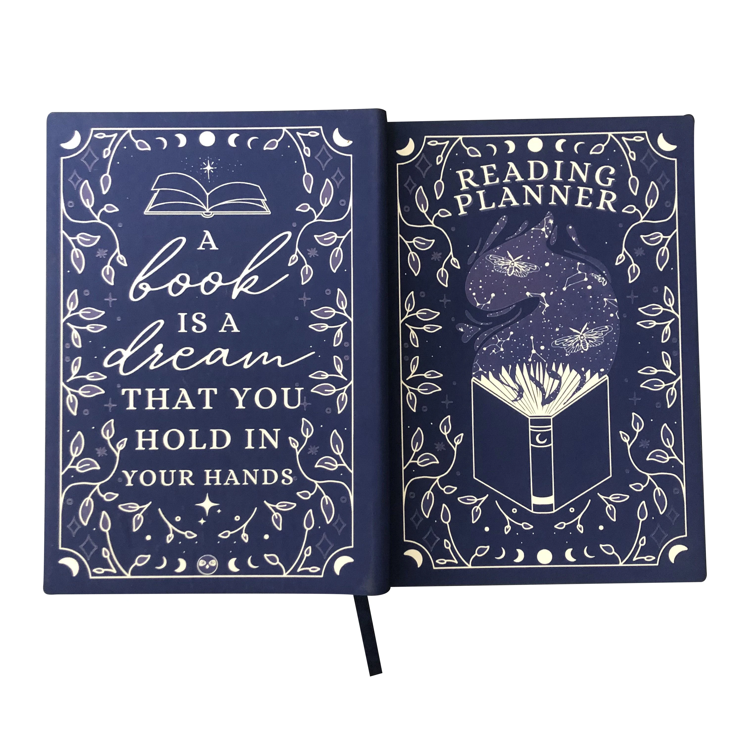 Custom A5 Writing Book Reviews Reading Planner Soft Cover PU Leather Notebook