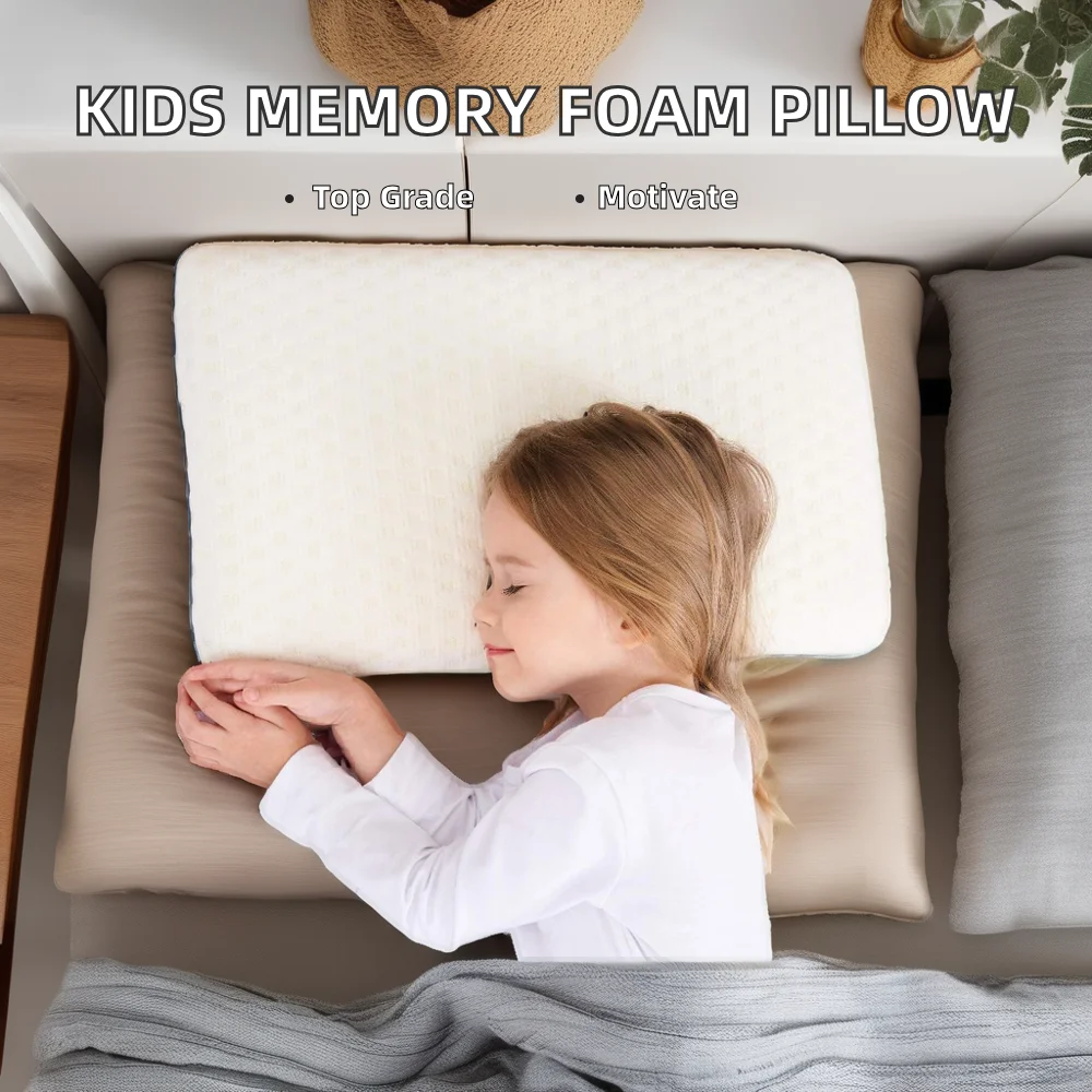 200TC Bamboo Relief Solid Half Moon Design Cooling Filling for Bedroom Living Room Bed Use  Memory Foam Children Kids Pillow