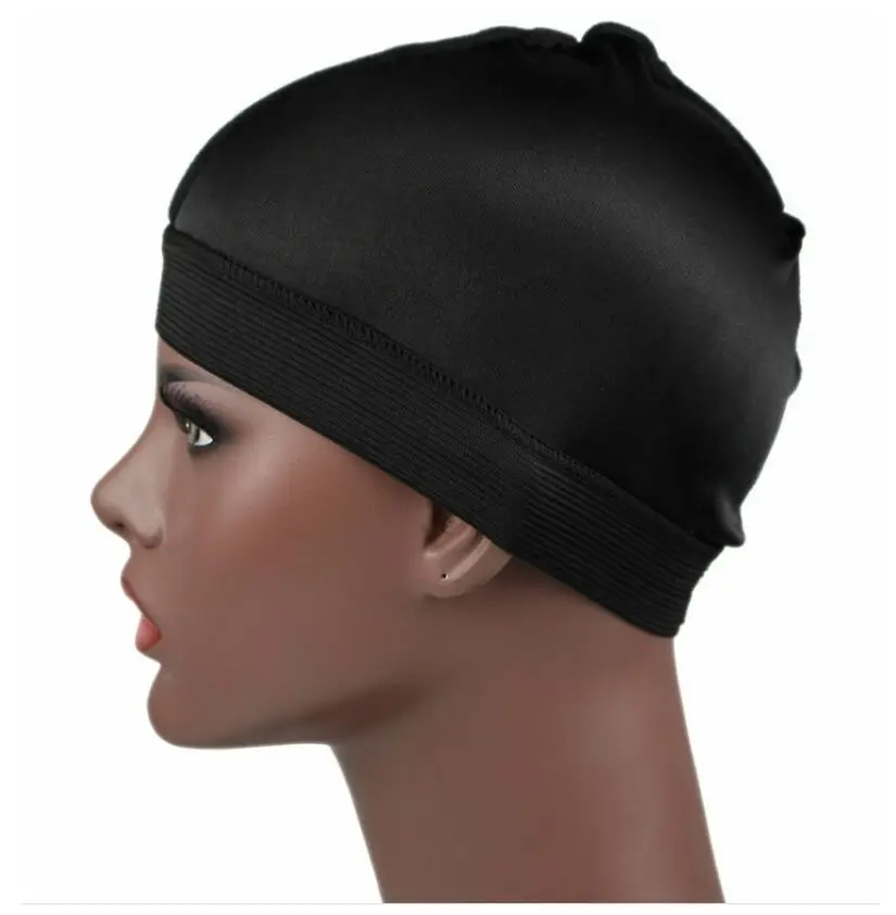Fashion Men Silky Wave Cap with Elastic Band Silk Durag Bandanas For Men