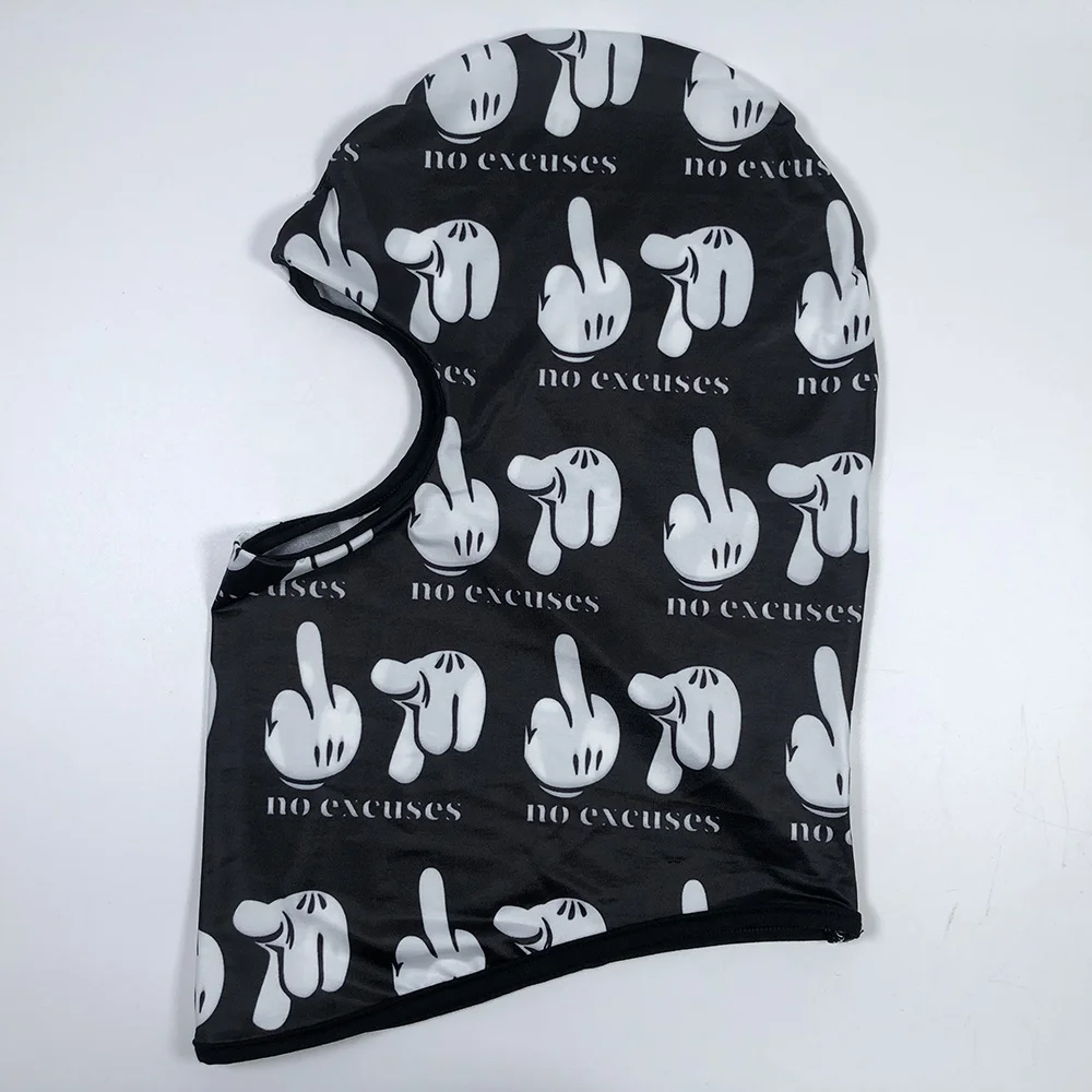 OEM new product acrylic unisex summer one hole cycling balaclava custom sublimation printing design polyester spandex ski mask