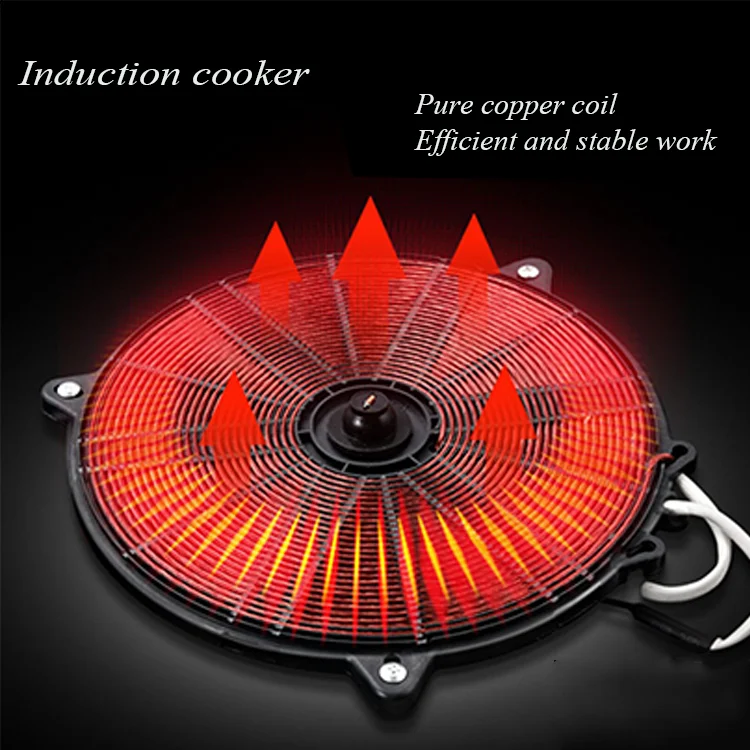 Недорогая сенсорная стеклянная Интеллектуальная Индукционная плита для горячего горшка