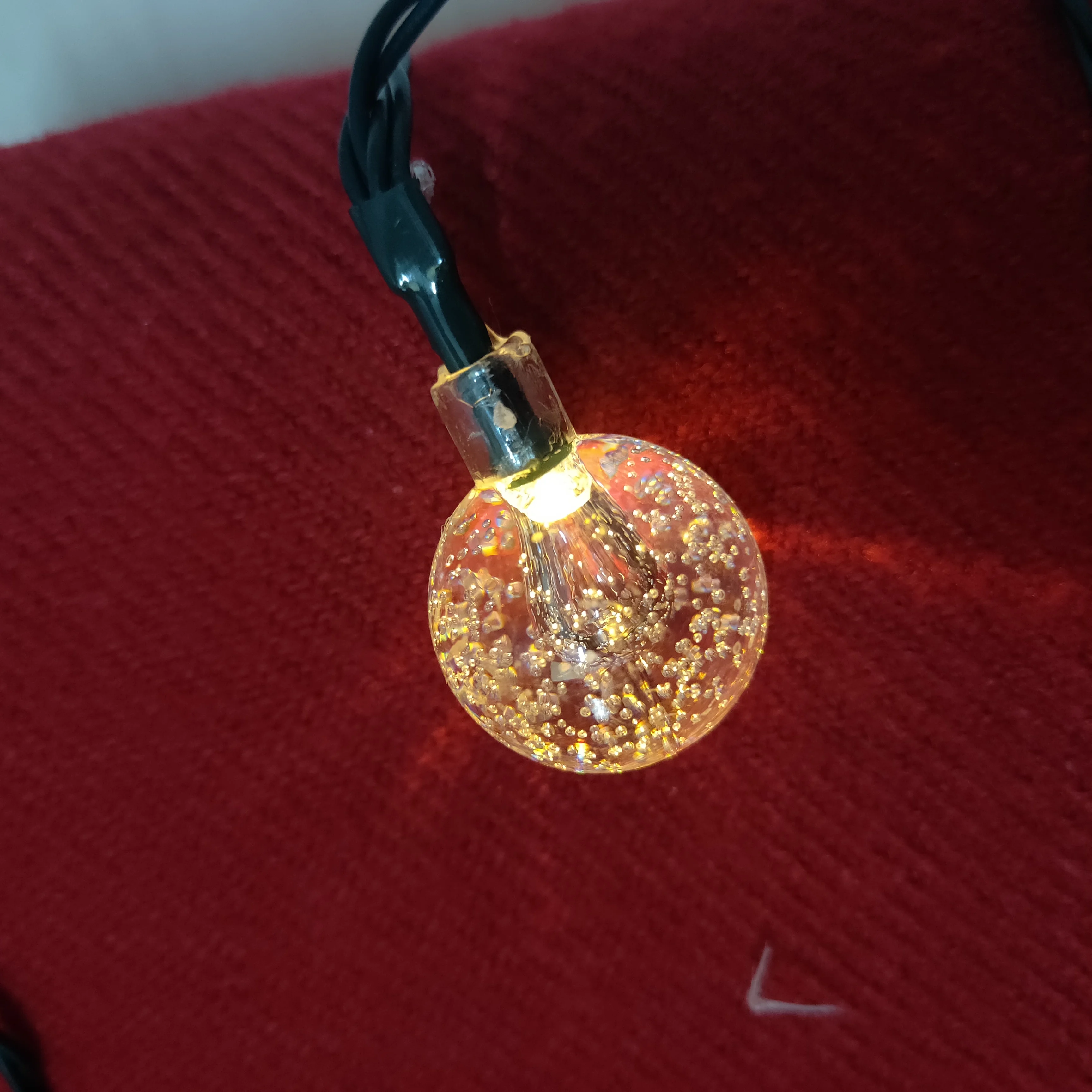 Holiday Outdoor 6M 30 LED Solar Bubble Ball Decorations String Lights For Christmas Wedding Party Street Garden Lighting