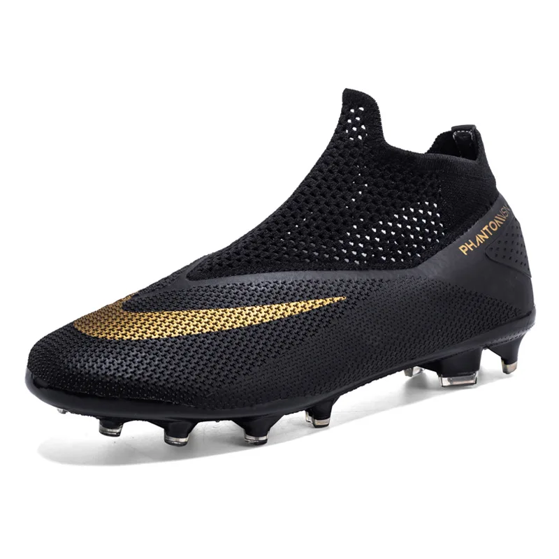 2024 New Style High Top Junior Soccer Training Shoes Professional Track And Field Cleats Football Boots For Man