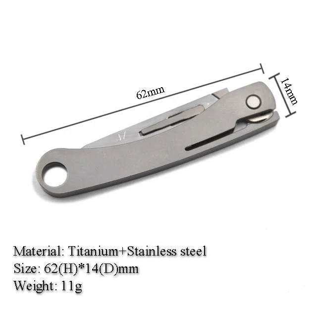OEM Folding Pocket Knife With Stainless Steel Blade EDC Pocket Utility Knife Titanium Folding Knife