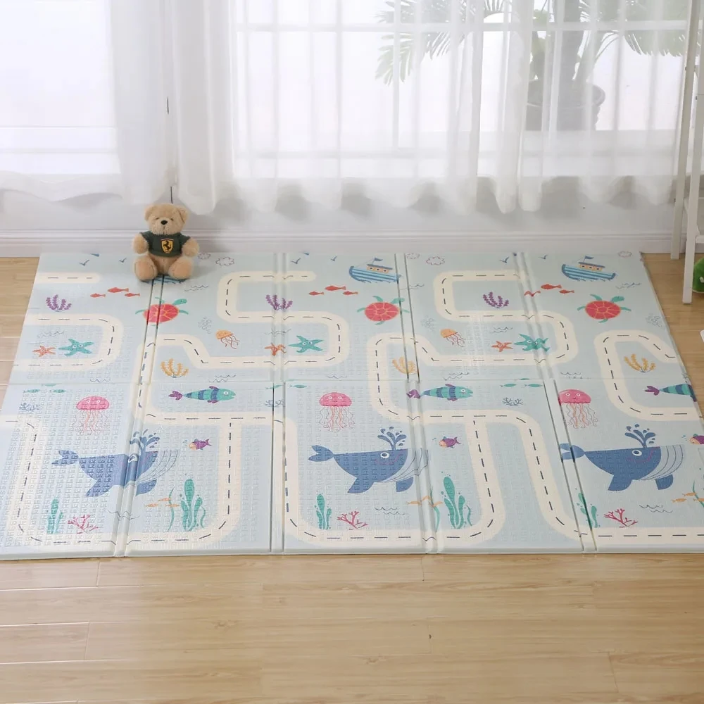Hot selling Foldable XPE Foam Baby Play Mat Kid Playmat Crawling Children Play Mat for todlers baby Educational Mat