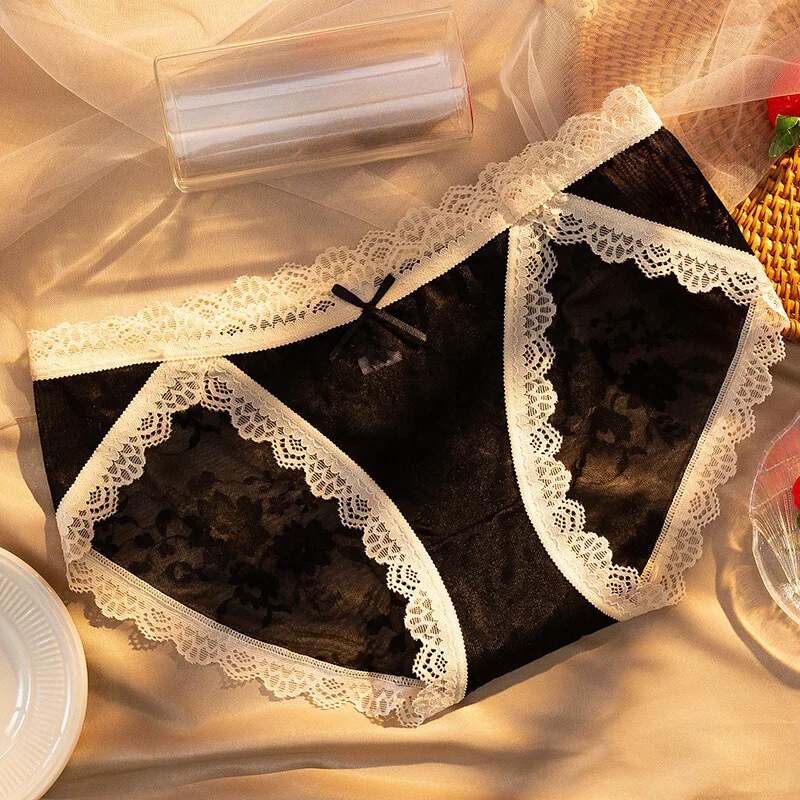 Wholesale Sexy Lace Underwear for Women Seamless Panties Soft Briefs Mid Waist Underpants Sexy Lingerie