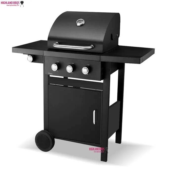Outside Commercial Stainless Steel Gas Barbeque Grill 3 Burner+1 Side Burner Gas Grill