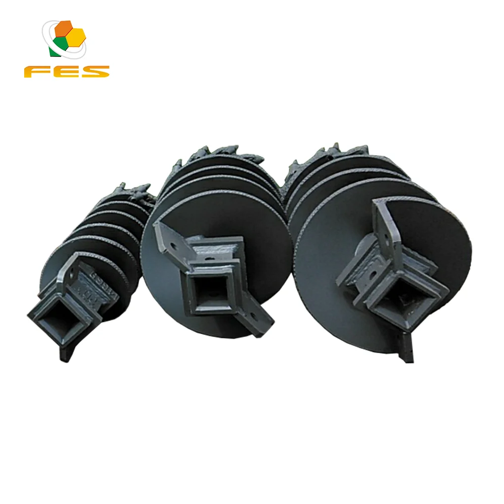 Excellent quality helical flight double/single cut drilling augers with rock teeth