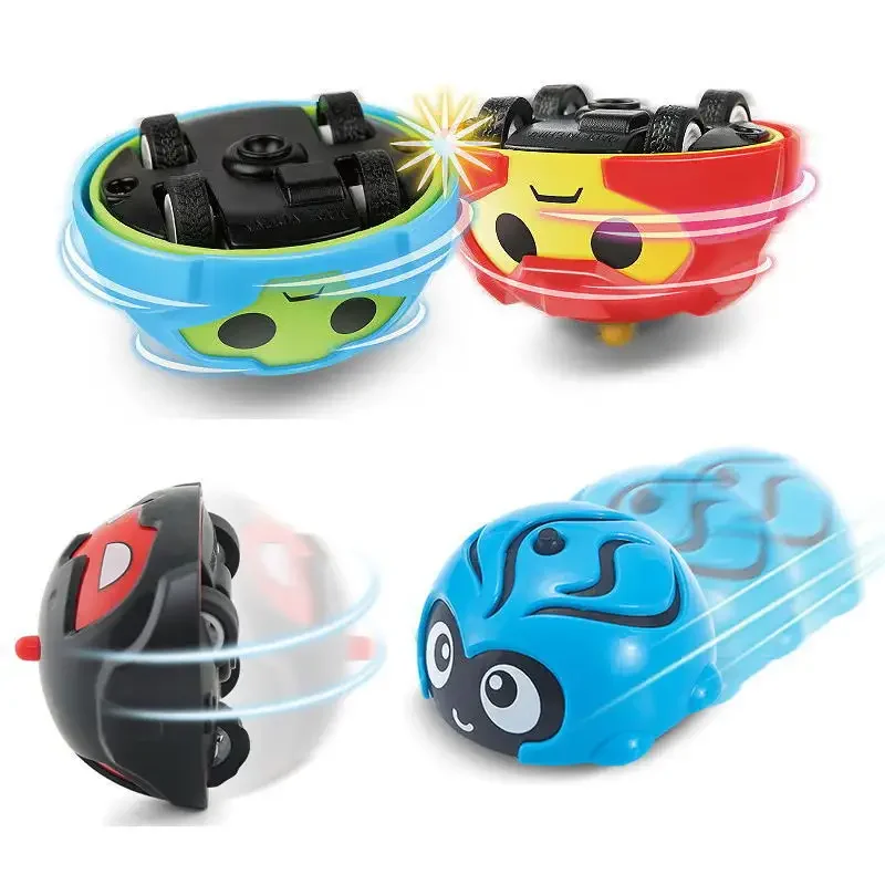 Christmas present wind up toy Stunt Rotate gyro Battle top robot kit Spinning Top sets kid novelty xmas toy gift