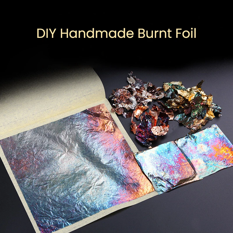 Wholesale Custom Size Eco-Friendly Burnt Foil Imitation Gold Leaf Sheets Paper For Art Handicraft Deco