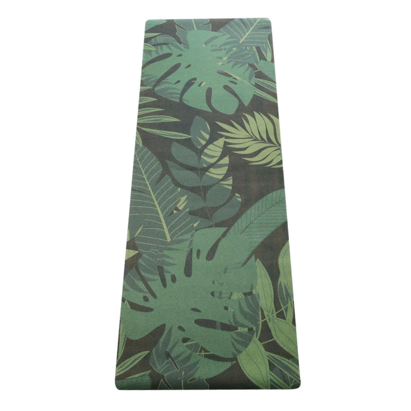 Certified Fitness Anti-slip Custom Thick 5mm Cork Yoga Mat TPE Natural