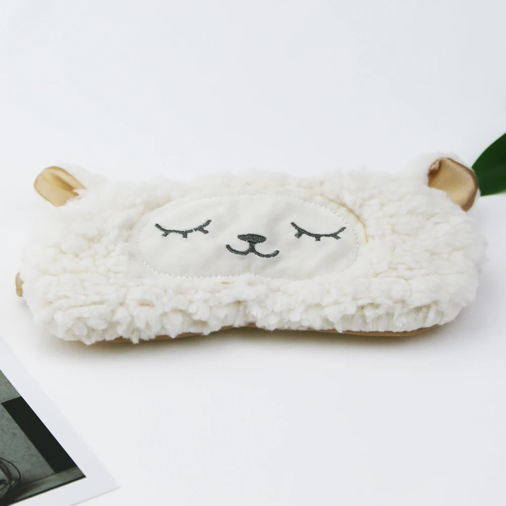 Sleep Masks 1PCS Natural Silk Cute Sleep Eye Cover Soft Breathable Sleep Eye Mask with Elastic Strap for Women Men
