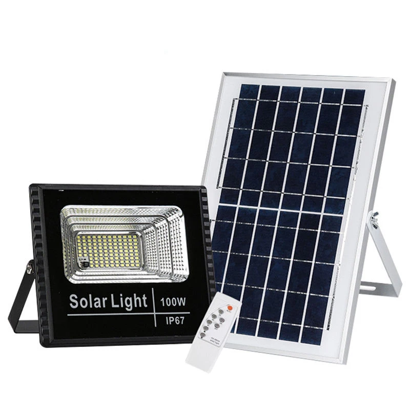 Solar Outdoor Lights Waterproof IP67 ABS Security Lights with Remote Control 25W 40W 60W 100W 200W Led Solar Flood Light Lamp