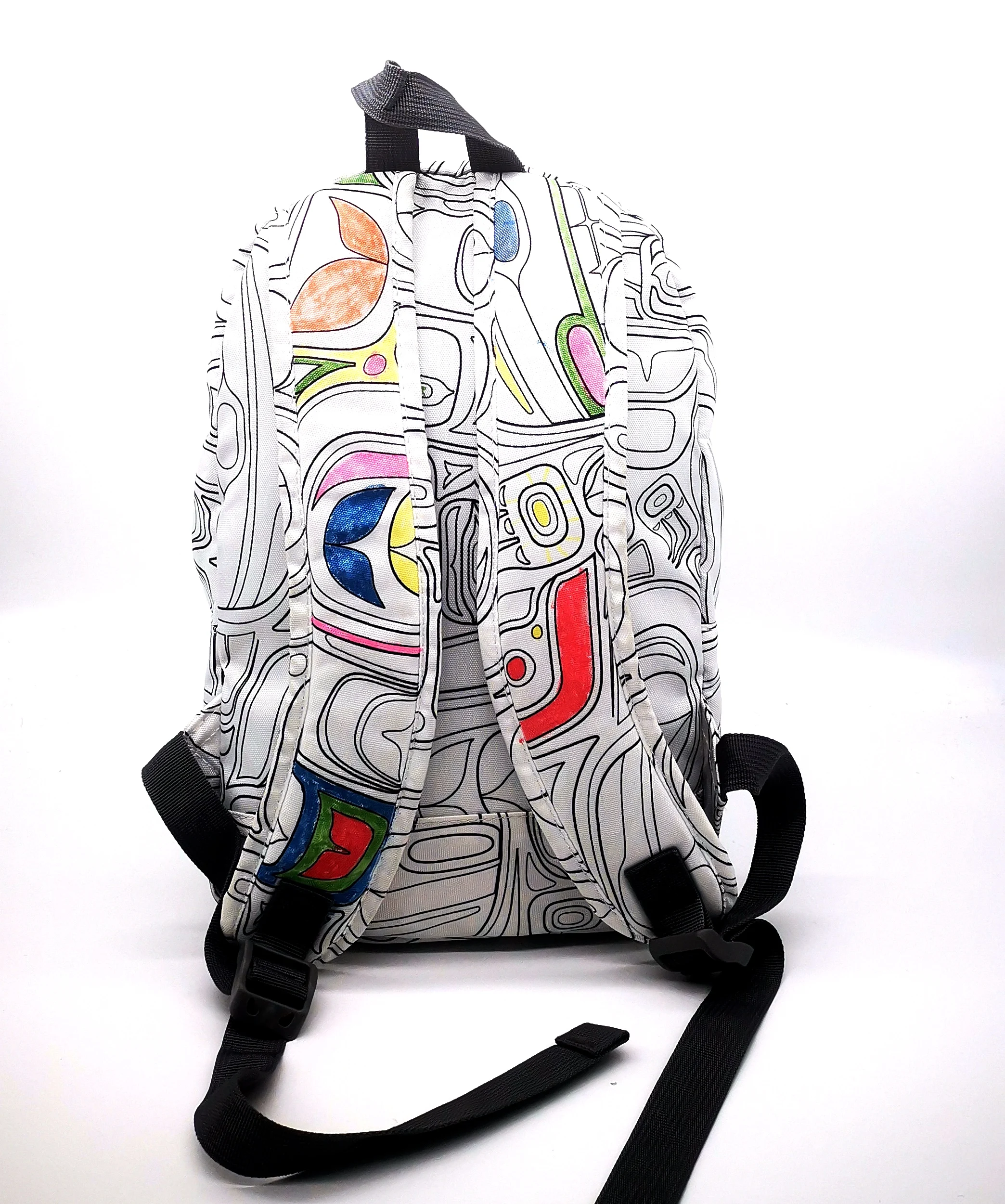 High Quality   Lightweight  Water repellent Back to school Hand Painting  Bag  DIY  Graffiti  Daypack Backpack