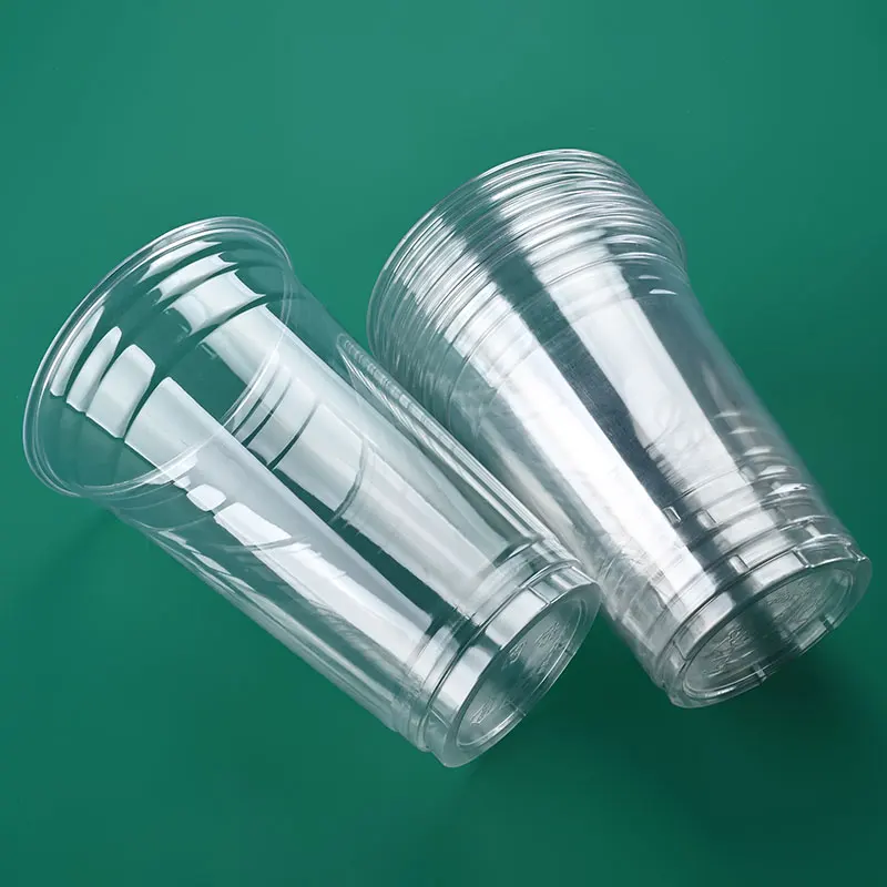98 Pet cup High Transparent Customize Logo 12 14 16 18 20 24oz Disposable Plastic cup with Lid