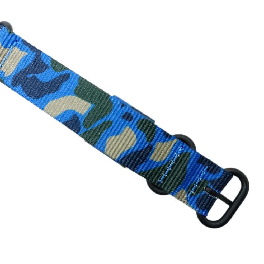 Wholesale Marine Sport Camo 18mm 20mm Nylon Wrist Watch Belt Strap 22mm Zulu Watch Strap