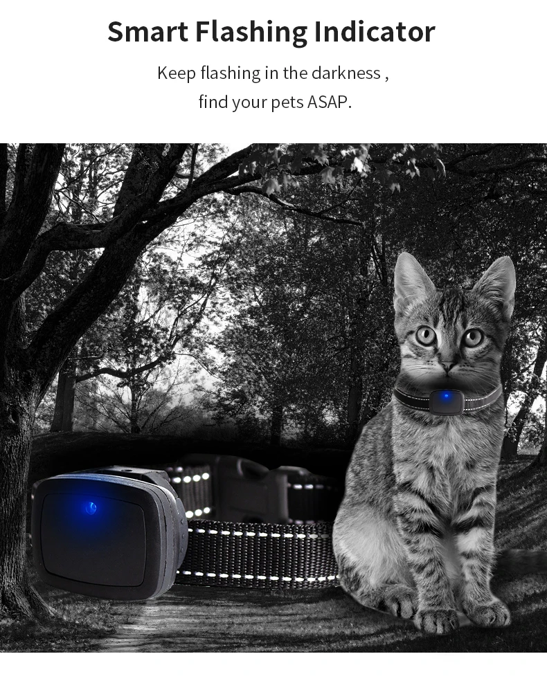 Waterproof Pet Tracker Sim Card GPS Tracker With Electronic Fence and Voice Call Function Cat and Dog GPS Collar