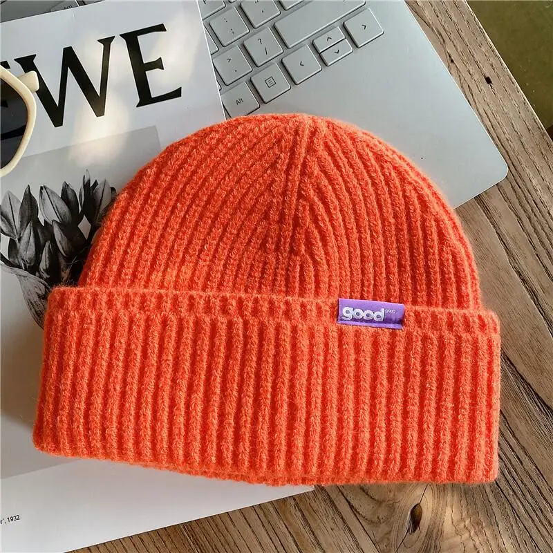 knitted merino wool hats custom logo beanie waffle knit beanie