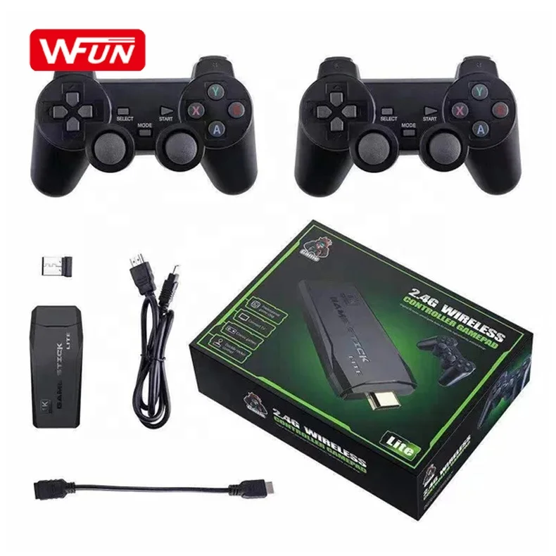 WFUN ультра игровая консоль с двумя геймпадами для PS1/SNES Ретро HD ТВ 64 ГБ 10000 игр видео 4K