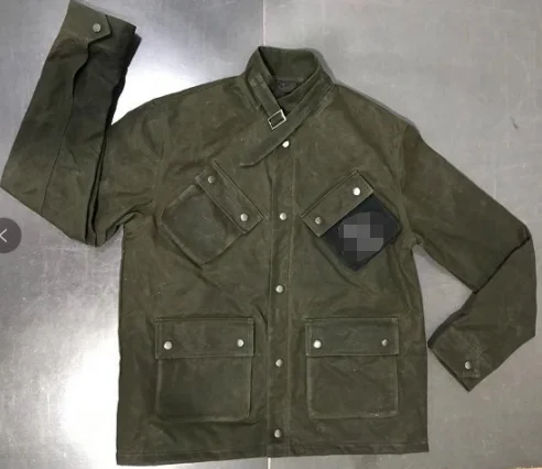 High Quality waxed Jacket Mossy Green And Tan Hunting Fishing Outpost Jacket