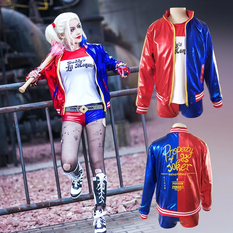XINYU adult and kids girls women harley quinn costume wigs joker Suicide Squad harley quinn cosplay costume