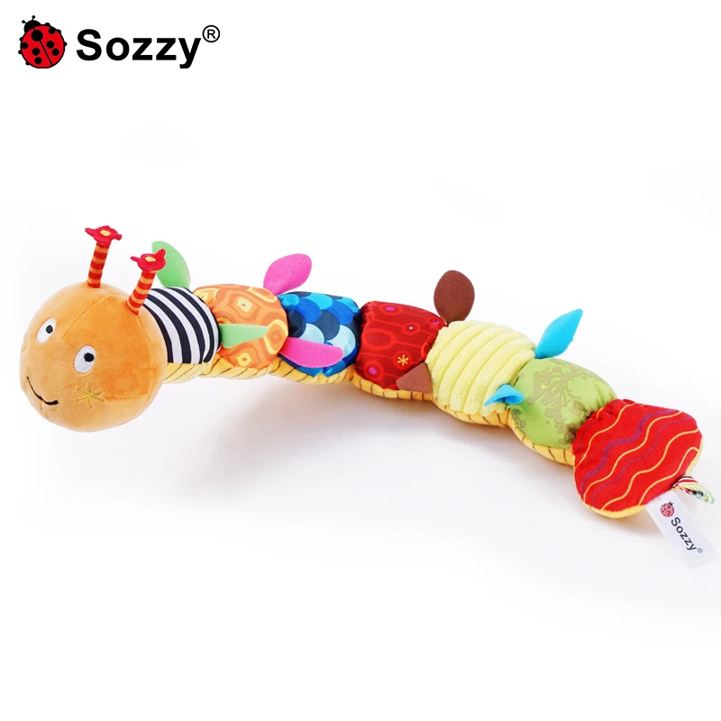 Sozzy musical baby toys music soothing plush toys stuffed ruler caterpillar animal toddler baby comfort toys