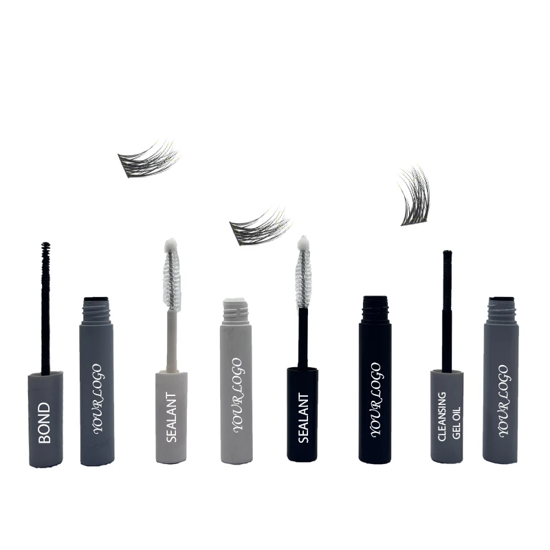 Customized DIY Segmented Eyelash Glue Mascara Bond Single Cluster False Eyelash Bond Glue Sealant Lash Cleaning Remover Gel Oil