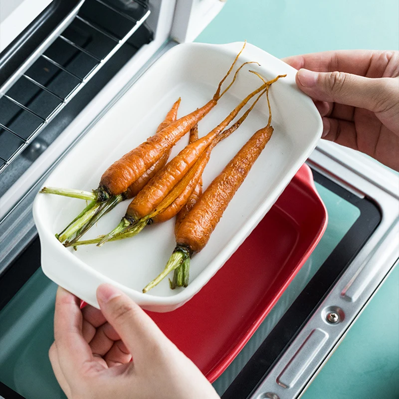 Baking Dishes Different Color Oven Safe Rectangle Pan Bakeware New product Popular Nice Quality Heat Resistance Ceramic Plate Dish Euro