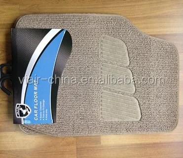 Professional Auto Customized Pvc Universal Polyester Velour Surface Car Carpet Mats