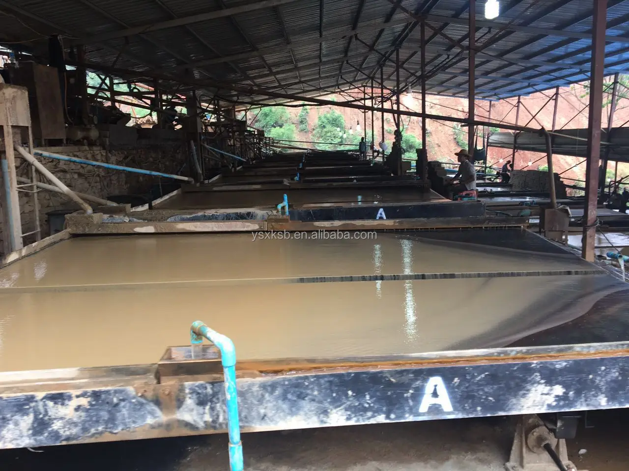 6S Fiberglass Gold Panning Concentrating Shaking Table Gold Separation Gemini Shaking Table Manufacturer