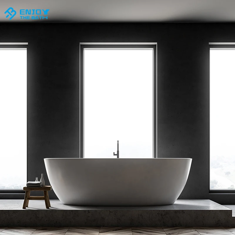 High quality artificial stone bathtubs factory wholesales freestanding bathtub