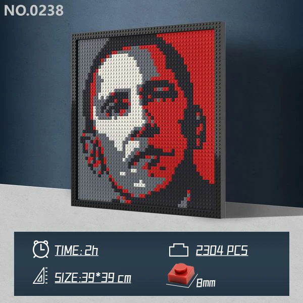 MOC Creator Building blocks Pixel Painting 31198 Pixel Art brick Portrait Picture 48X48 plate with 1x1 brick Mural decoration