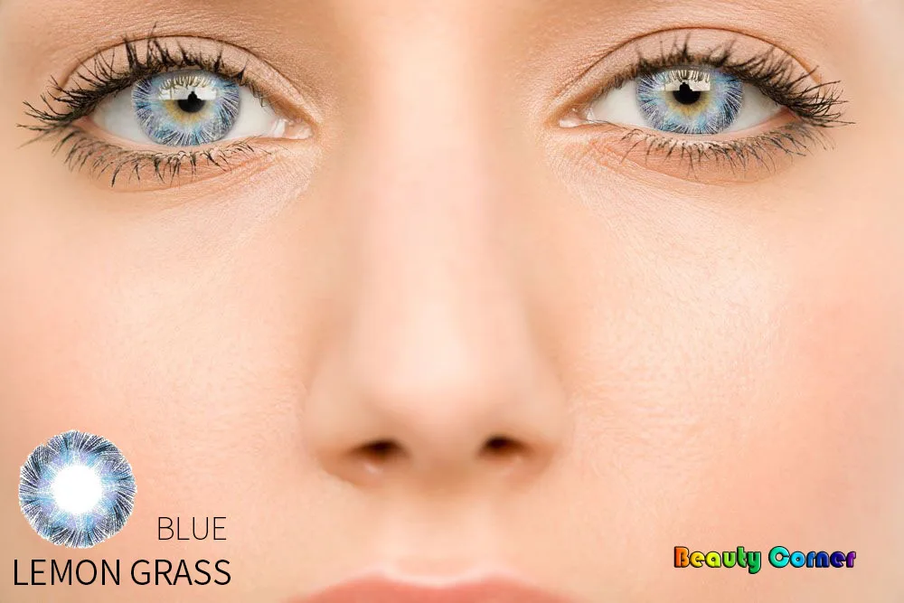 
Beauty Coner 2pcs/pair Lemon Grass Series Cosmetic Soft Eye Contact Lens Yearly Use eyes Colored Contact Lenses 